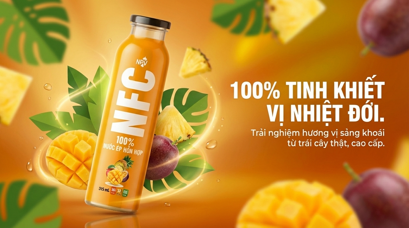 Khi Xoài, Dứa Và Chanh Dây Hội Tụ Trong Một Chai Thủy Tinh