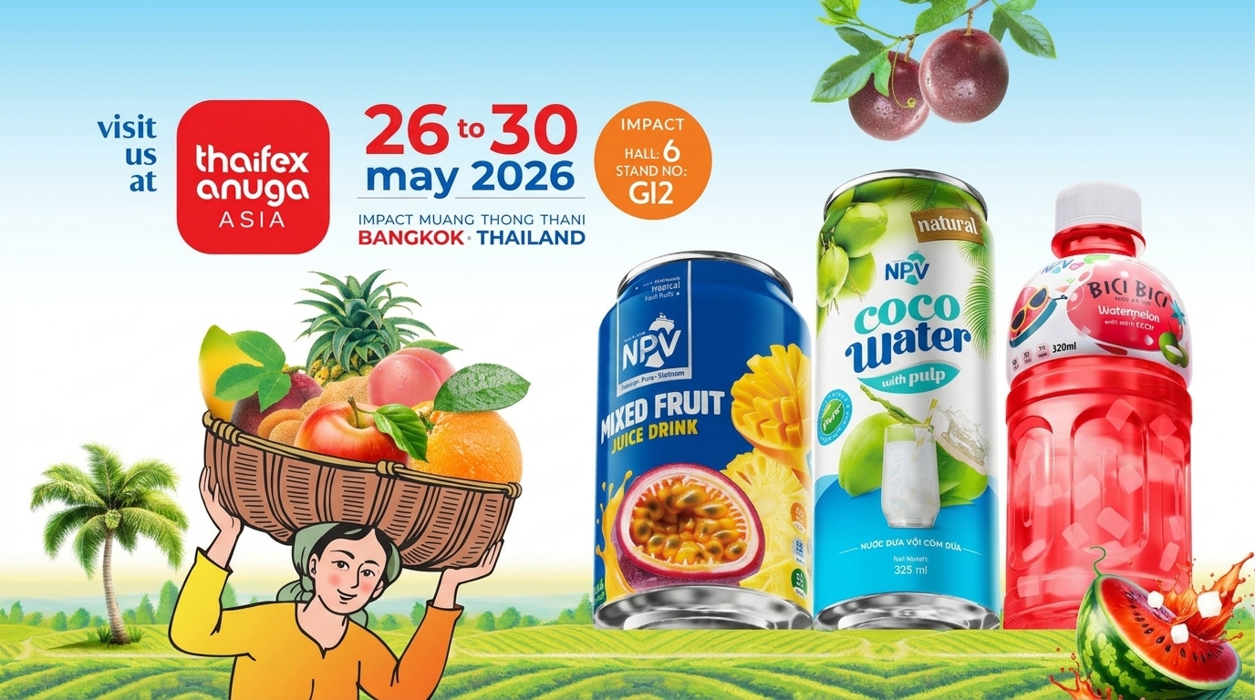 NPV Beverage Tại THAIFEX 2026 – Kết Nối Thị Trường Đồ Uống Toàn Cầu